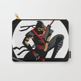 ninja warrior and full moon Carry-All Pouch | Illustration, Ninja, Ninjutsu, Ninjitsu, Warrior, Villain, Drawing, Katana, Weapon, Dark 