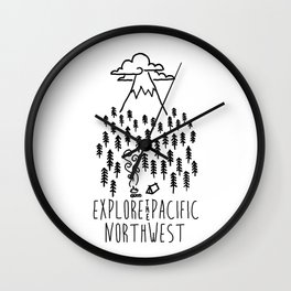 EXPLR PNW Wall Clock | Nw, Pnw, Popart, Portland, Ripcity, Rosecity, Oregon, Graphicdesign, Digital 