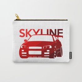 Nissan Skyline GT-R  - classic red - Carry-All Pouch | Illustration, Digital, Graphic Design, Vector 