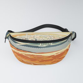 Vintage Travel Poster Palestine Painting Fanny Pack
