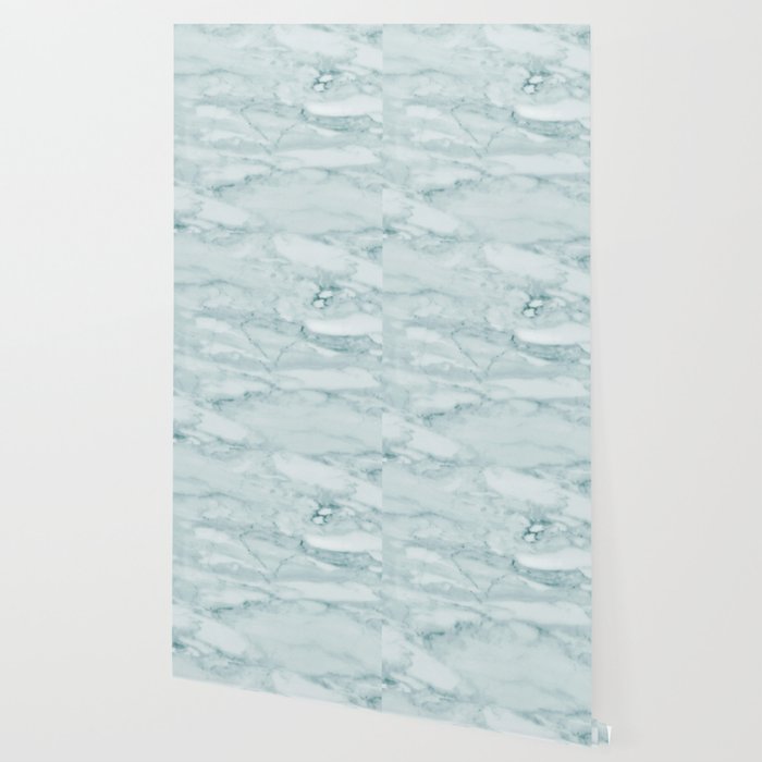 Marble Pale Teal Sea Green Marble Wallpaper By Naturemagick Society6