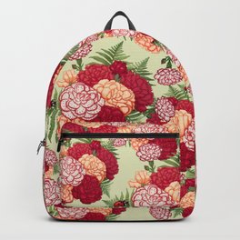 Full bloom | Ladybug carnation Backpack | Digital, Nature, Painting, Illustration, Realism, Hisameartwork, Valentine, Other, Vintage, Ladybug 