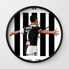 football player Wall Clock | Black And White, Football, Typography, Pattern, Cristiano, Forza, Player, Pop Art, Digital, Star 