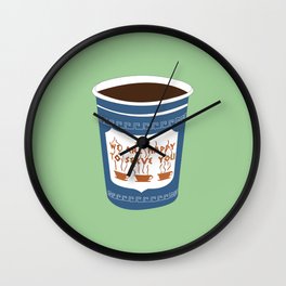 NY Coffee Wall Clock | Nyc, Ny, Cup, Deli, Newyork, Illustration, Graphicdesign, Typography, Digital, Java 