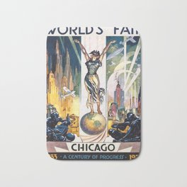Vintage World's Fair Chicago 1933 Badematte