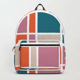 BH Plaid Backpack | Pink, Decor, Modern, Home, Design, Mod, Squares, Pattern, Century, Goods 