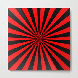 Starburst (Black & Red Pattern) Metal Print | Graphicdesign, Sunbursts, Retro, Decoration, Pretty, Texture, Pattern, Elegance, Vintage, Starbursts 