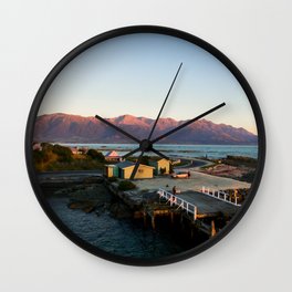 kaikoura warf sunrise mountains colors new zealand Wall Clock | Aboutpassion, Adventure, Aerial, Nature, Aerialphotography, Panorama, Photo, Camper, Sunrise, Travel 