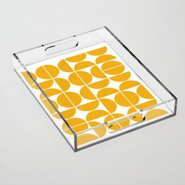 Mid Century Modern Geometric 04 Yellow Acrylic Tray
