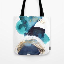 Ebb and Flow - Abstract Mixed Media Painting Coastal Art Tote Bag