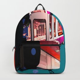 We Remain Undefinable. Backpack | Pink, Photo Art, Jeffreyjirwin, Architecture, Cold, Tracks, Blue, Photo, Pretty, Graphic Design 