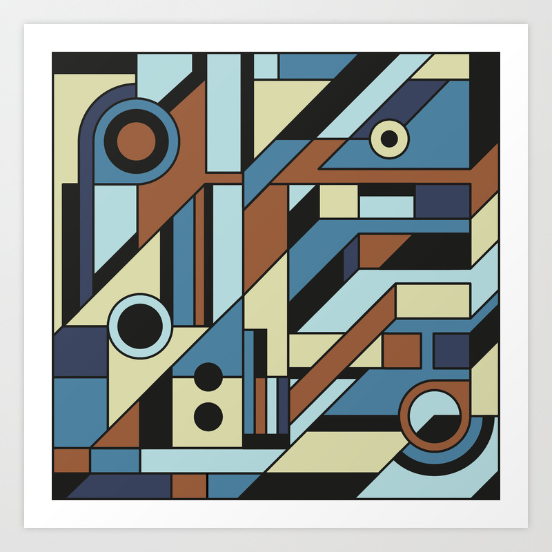 De Stijl Abstract Geometric Artwork 3 Art Print By Divotomezove