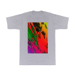 Jagged T Shirt | Brightlycoloured, Modern, Blend, Strata, Light, Rocky, Green, Rock, Deep, Glow 
