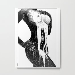 asc 270 - La cruche à lait (The milk can) Metal Print | Illustration, Comic, Drawing, Love, Ink Pen, Digital, Black and White 