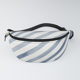 Diagonal Painted Stripe in Navy Blue Fanny Pack