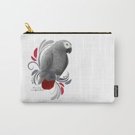 African Grey Carry-All Pouch | Africangreyparrot, Africangreys, Africangray, Birds, Digital, Painting, Africangrey, Parrots, Parrotartwork, Parrotdrawing 