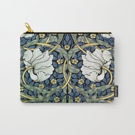 Pimpernel Blue by William Morris Carry-All Pouch | Vintage, Jugend, Vintagepattern, Artnouveau, Artarchive, Vintagewallpaper, Green, Floral, Nature, Floralpattern 