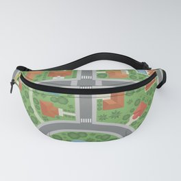 Urban Aerial View Fanny Pack