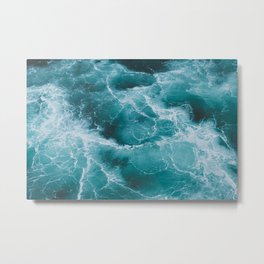 Electric Ocean Metal Print | Sea, Nature, Swirl, Ocean, Funky, Color, Aqua, Funk, Curated, Vibrant 