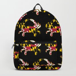 Maryland Flag Crab Backpack | Black, Isolated, Sting, Wildlife, Claw, Maryland, Vector, Poisonous, Danger, Insect 
