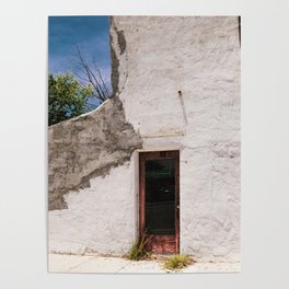 Building withstanding time in Oro Grande, New Mexico Poster