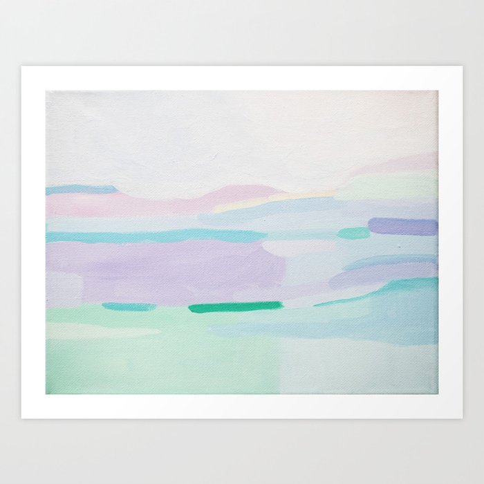 Pastel Abstract Landscape Art Print By Cassdlln Society6