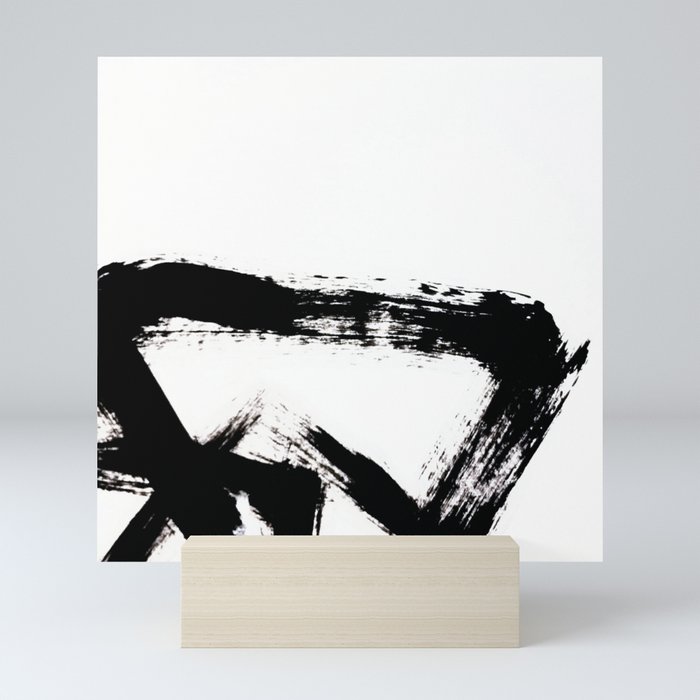 Brushstroke 8 A Simple Abstract Black And White India Ink