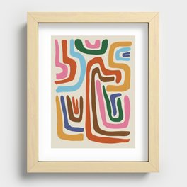 Feeling flow Recessed Framed Print | Graphicdesign, Happy, Baby, Abstract, Line, Groovy, Vintage, Pattern, Christmas, Minimalistic 
