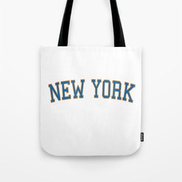 New York Sports College Font Tote Bag