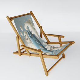 Ocean Meets Sky Sling Chair | Vintage, Illustration, Whale, Oceanmeetssky, Thefanbrothers, Bluewhale, Night, Curated, Terryfan, Ocean 