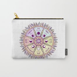 Wheel of the Year Carry-All Pouch | Witch, Imbolc, Samhain, Sabbat, Wheeloftheyear, Graphicdesign, Wicca, Yule, Wiccan, Witchcraft 
