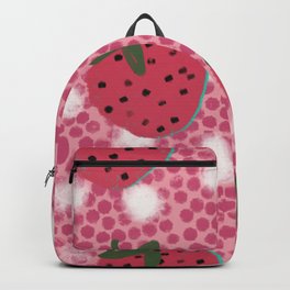 Berry Sweet Backpack | Pink, Summer, Drawing, Sweet, Pattern, Food, Restaurant, Happy, Colored Pencil, Strawberry 