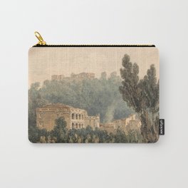 william turner In the Valley Near Vietri  1794 Carry-All Pouch | Color, Digital, Painter, Wallart, Homedecor, Landscape, Oil, Turner, Acrylic, Painting 
