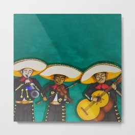 Mariachi Metal Print | Alcoholmarkers, Romantic, Hat, Trompet, Mexican, Violin, Sombrero, Guitar, Mariachi, Colorful 