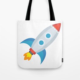 Space Rocket Emoji Tote Bag