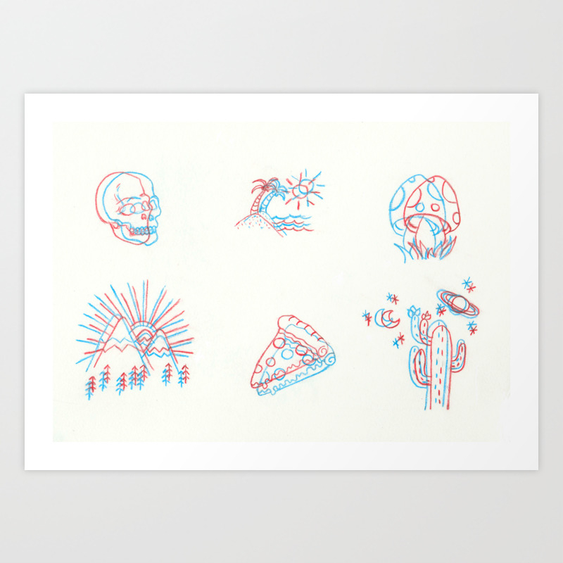 3d Illustrations 3d Print Three Dimensional Illustration Colored Pencil 3d Art Art Print By Lapetitemesange Society6