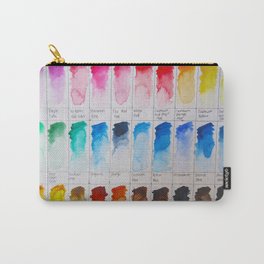 Watercolor Swatches Carry-All Pouch | Violet, Illustration, Color, Swatches, Blue, Rainbow, Watercolor, Organized, Water, Yellow 