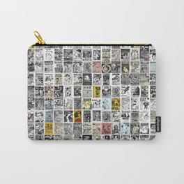 1980's Vintage Punk Flyers Carry-All Pouch | Punkfliers, Punk, Metal, Black And White, Comic, Photomontage, Abstract, Wood, Punkrock, Vintage 