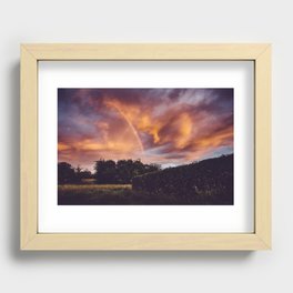 Rainbow Sunset Recessed Framed Print