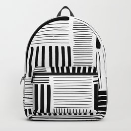Black and White Abstract Pattern Backpack | Illustration, Vectorshapes, Minimalism, Memphis, Strokes, Curated, Trend, Blackandwhite, Stripepattern, Fashiondesign 