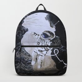 The Unkown Backpack | Floating, Ink Pen, Ocean, Chalk Charcoal, Outerspace, Astronaut, Trippy, White, Penandink, Black 