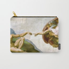 The Creation of Adam Painting by Michelangelo Sistine Chapel Carry-All Pouch | Chapel, Creation, Vaticanchurch, Oil, City, Chapelceiling, Vaticanchapel, Sistine, Adam, Rome 