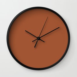Kauai Soil Clay Terracotta Rust Solid  Wall Clock