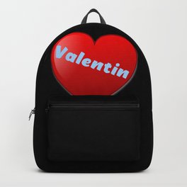 Cute Heart with Valentin and Valentina Valentinesday Valentines Day Valentine Day Design Backpack | Partner, Relationship, Wife, Friend, Woman, Idea, Valentinsday, Heart, Man, Gifts 