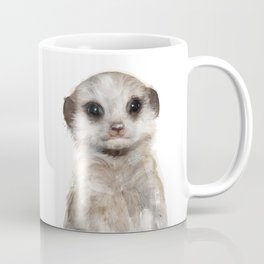 Little Meerkat Coffee Mug | Wildlife, Watercolor, Digital, Tiny, Painting, Nature, Meerkat, Baby, Fauna, Animal 