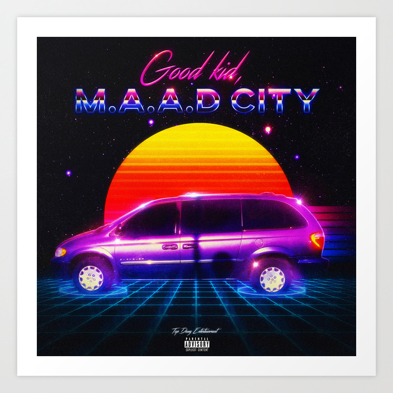 Good Kid M A A D City 1980s Style Art Print By Brandonspahn