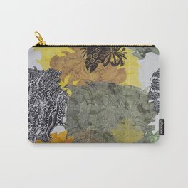 Carbonation Collection: spring Carry-All Pouch | Scandinavian, Twill, Boho, Abstract, Jacobean, Floral, Suzani, Tapestry, Collage, Yellow 