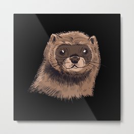 Mink head drawing cute mink animal lover gifts Metal Print | Cute, Minkanimal, Minkfur, Gifts, Draw, Savetheminks, Graphicdesign, Minkhead, Hand, Mammal 