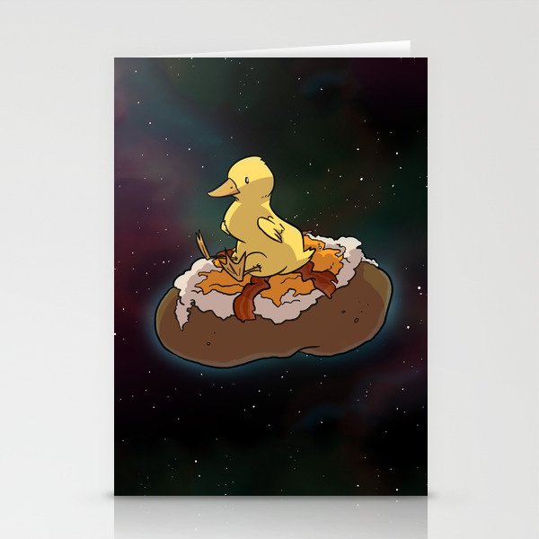 Space Duck Stationery Cards