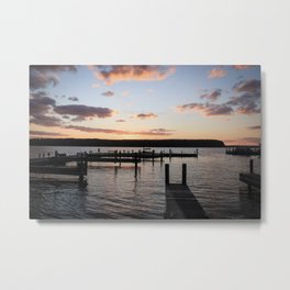 Beautiful Sunset Over Great Lakes Docks - A Midwest Landscape Metal Print | Midwestlandscape, Autumnfeeling, Greatlakessunset, Autumnlandscape, Greatlakes, Fallvibes, Boatslipsunset, Beautifulsunset, Luxuryofadventure, Bestsunsets 